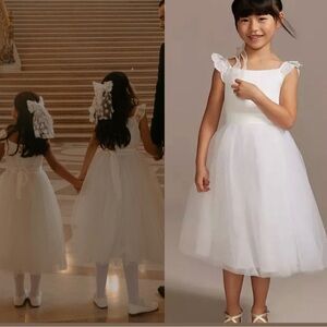 Flower girl dress in white-David’s Bridal